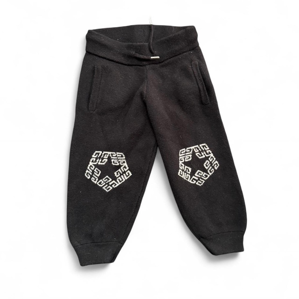 Givenchy black sweatpants with white logo toddler 2t